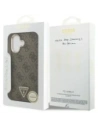 Etui Guess 4G Triangle Logo MagSafe do Apple iPhone 17 brązowy złoty