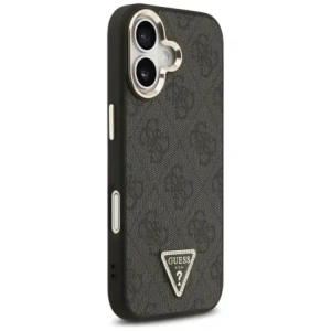 Etui Guess 4G Triangle Logo MagSafe do Apple iPhone 17 czarny złoty