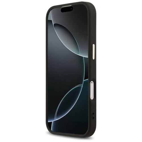 Etui Guess 4G Triangle Logo MagSafe do Apple iPhone 17 czarny złoty