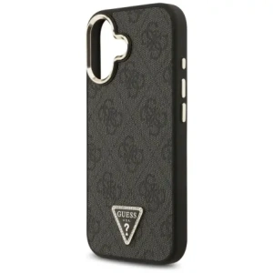 Etui Guess 4G Triangle Logo MagSafe do Apple iPhone 17 czarny złoty