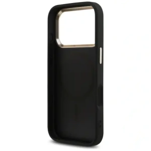 Etui Guess 4G Triangle Logo MagSafe do Apple iPhone 17 Pro czarny złoty