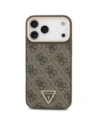 Etui Guess 4G Triangle Logo MagSafe do Apple iPhone 17 Pro Max brązowy złoty