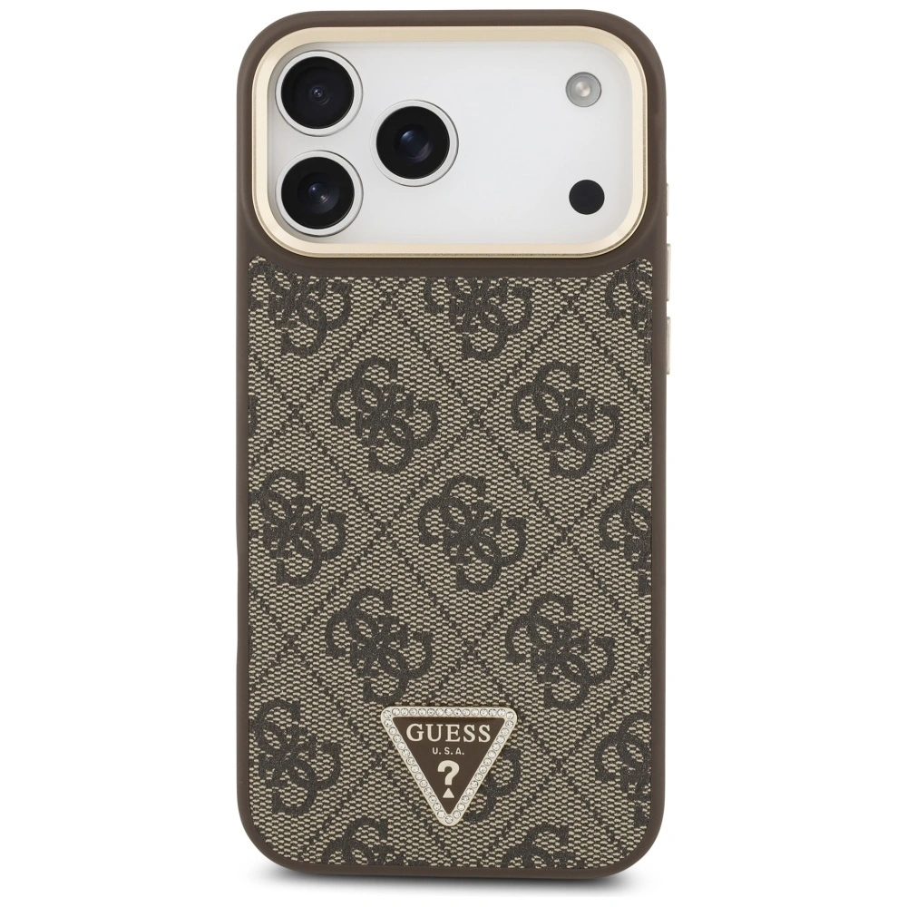 Kryt Guess 4G Triangle Logo MagSafe Apple iPhone 17 Pro Max brown gold