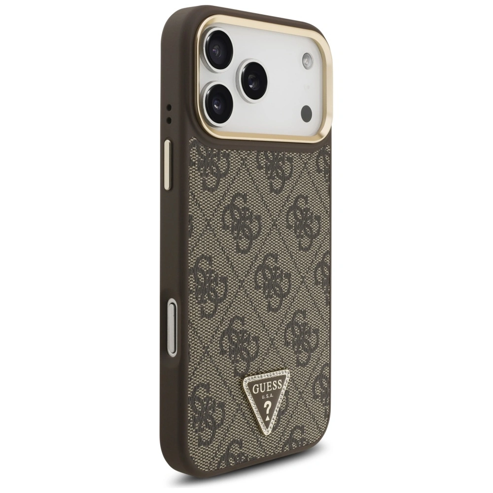 Kryt Guess 4G Triangle Logo MagSafe Apple iPhone 17 Pro Max brown gold