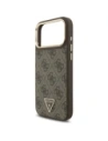 Etui Guess 4G Triangle Logo MagSafe do Apple iPhone 17 Pro Max brązowy złoty