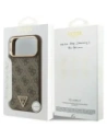 Etui Guess 4G Triangle Logo MagSafe do Apple iPhone 17 Pro Max brązowy złoty