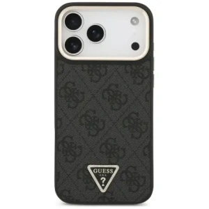 Etui Guess 4G Triangle Logo MagSafe do Apple iPhone 17 Pro Max czarny złoty