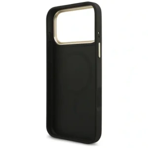Etui Guess 4G Triangle Logo MagSafe do Apple iPhone 17 Pro Max czarny złoty