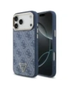 Etui Guess 4G Triangle Logo MagSafe do Apple iPhone 17 Pro Max niebieski złoty