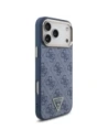 Etui Guess 4G Triangle Logo MagSafe do Apple iPhone 17 Pro Max niebieski złoty