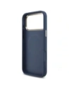 Etui Guess 4G Triangle Logo MagSafe do Apple iPhone 17 Pro Max niebieski złoty