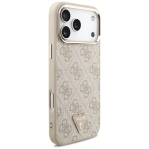 Etui Guess 4G Triangle Logo MagSafe do Apple iPhone 17 Pro Max różowy złoty