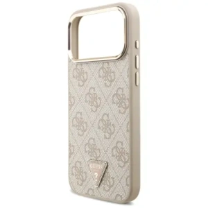 Etui Guess 4G Triangle Logo MagSafe do Apple iPhone 17 Pro Max różowy złoty