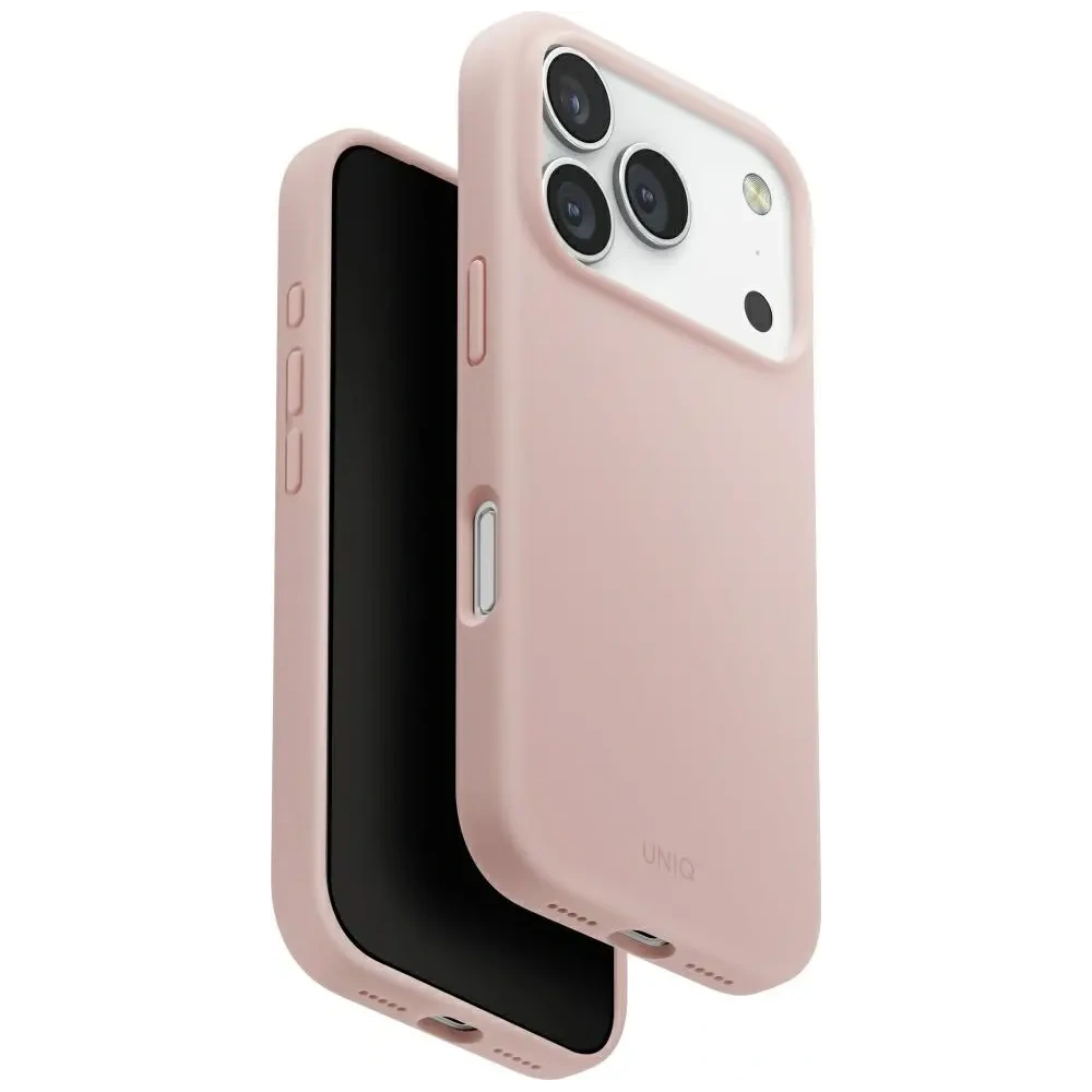 Etui UNIQ Lino do Apple iPhone 17 Pro Magclick Charging różowy