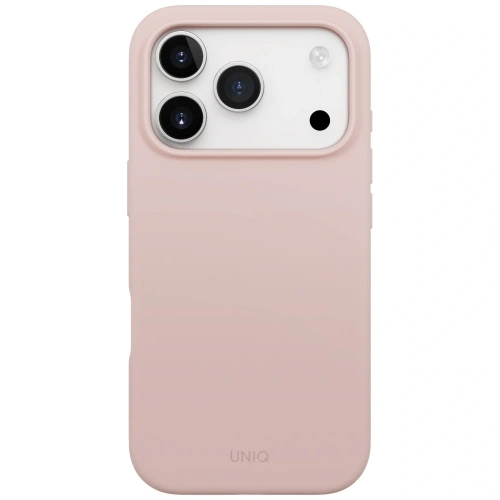 Etui UNIQ Lino do Apple iPhone 17 Pro Magclick Charging różowy