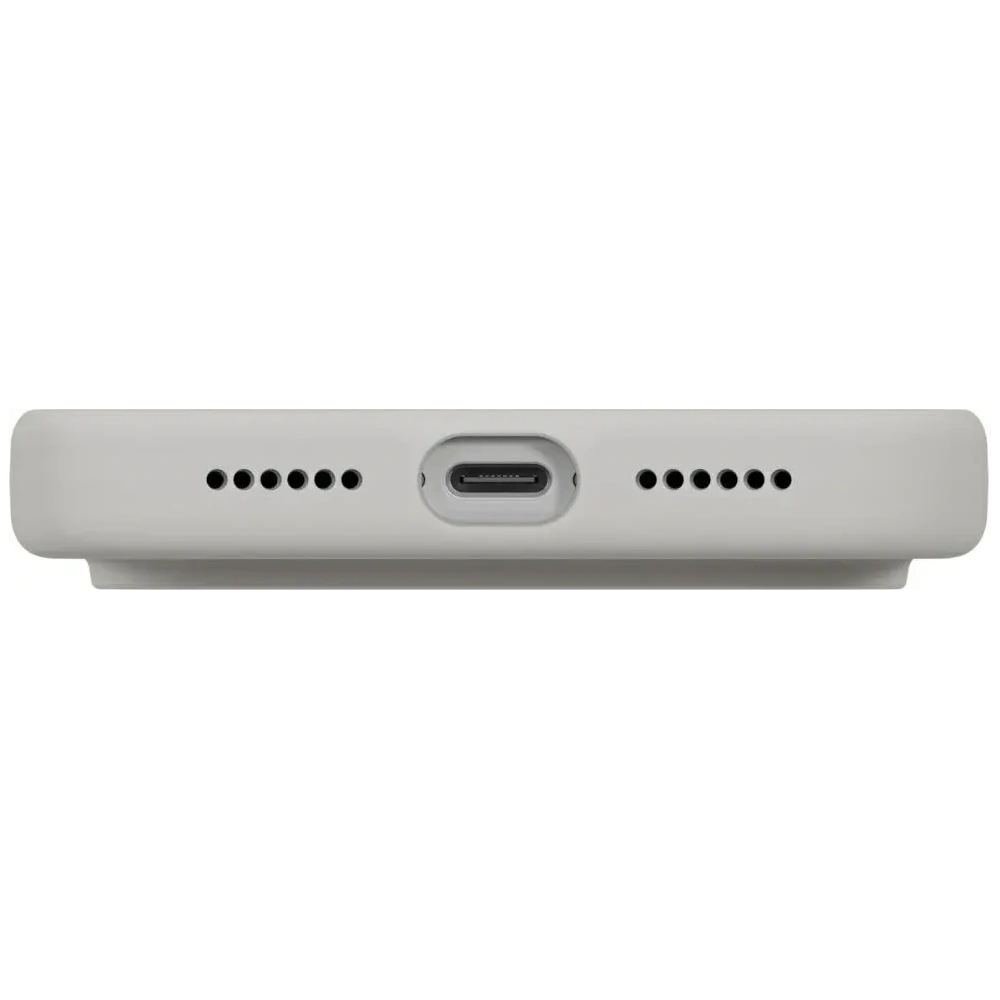 Etui UNIQ Lino do Apple iPhone 17 Pro Max Magclick Charging jasno szary