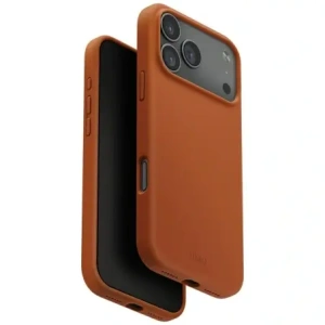 Etui UNIQ Lino do Apple iPhone 17 Pro Max Magclick Charging pomarańczowy