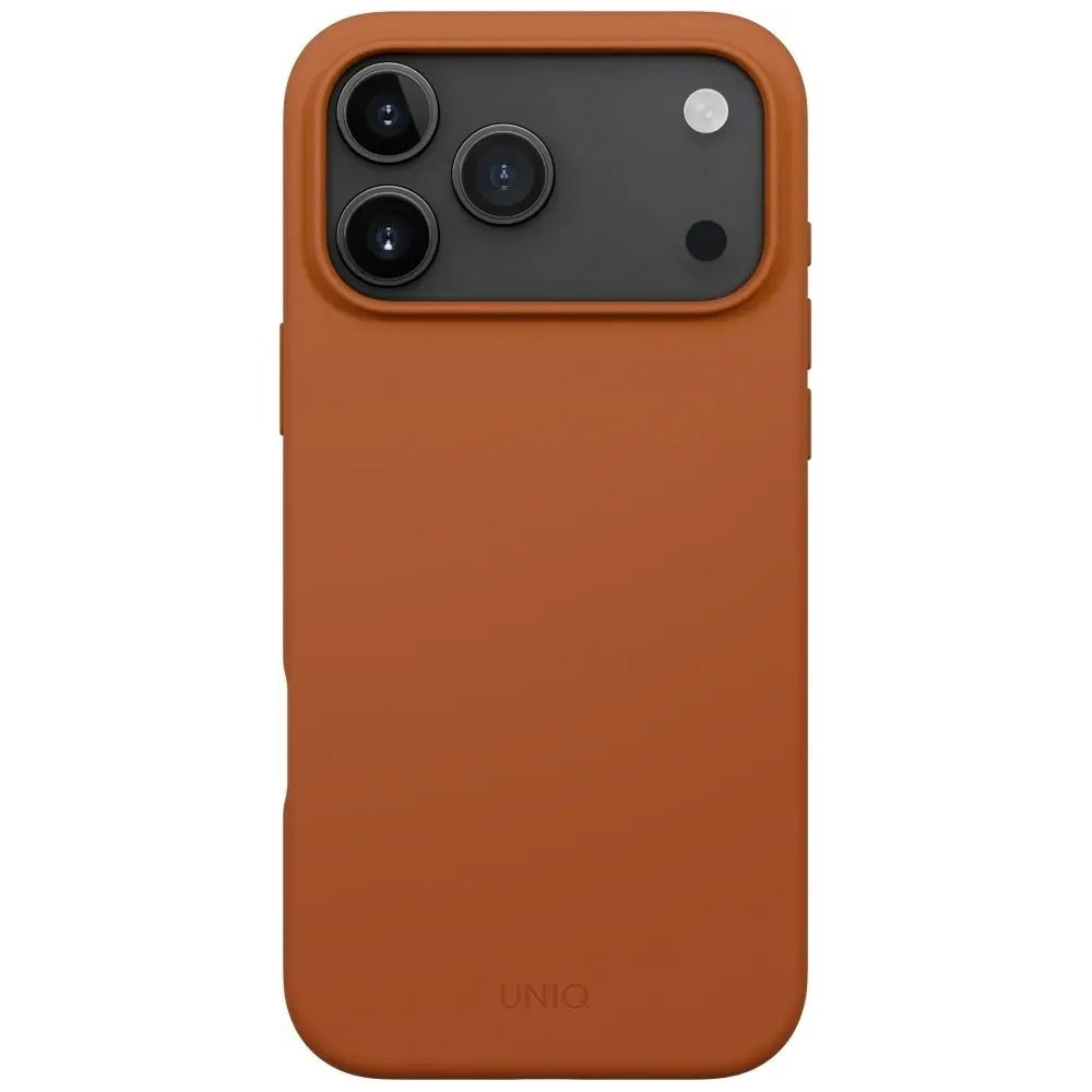 Etui UNIQ Lino do Apple iPhone 17 Pro Max Magclick Charging pomarańczowy