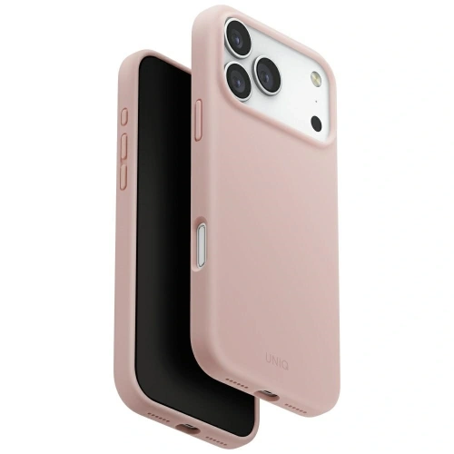 Etui UNIQ Lino do Apple iPhone 17 Pro Max Magclick Charging różowy