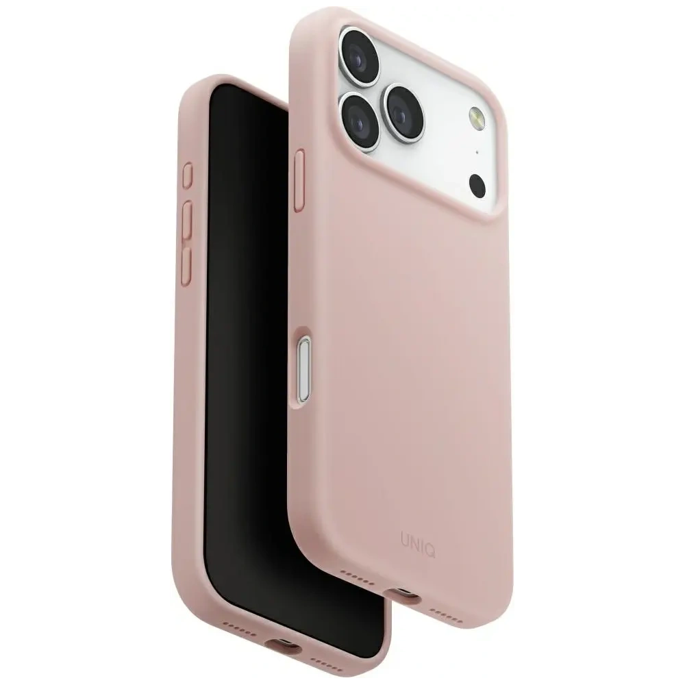 Etui UNIQ Lino do Apple iPhone 17 Pro Max Magclick Charging różowy