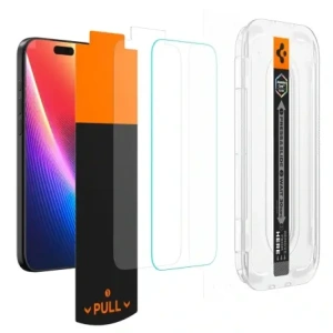 Szkło hartowane Spigen Glas.tr Ez Fit Pro do Apple iPhone 16 Pro / 17 / 17 Pro Clear