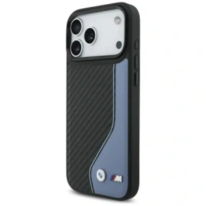 Etui BMW M Carbon Logo MagSafe do Apple iPhone 17 Pro Max niebieski