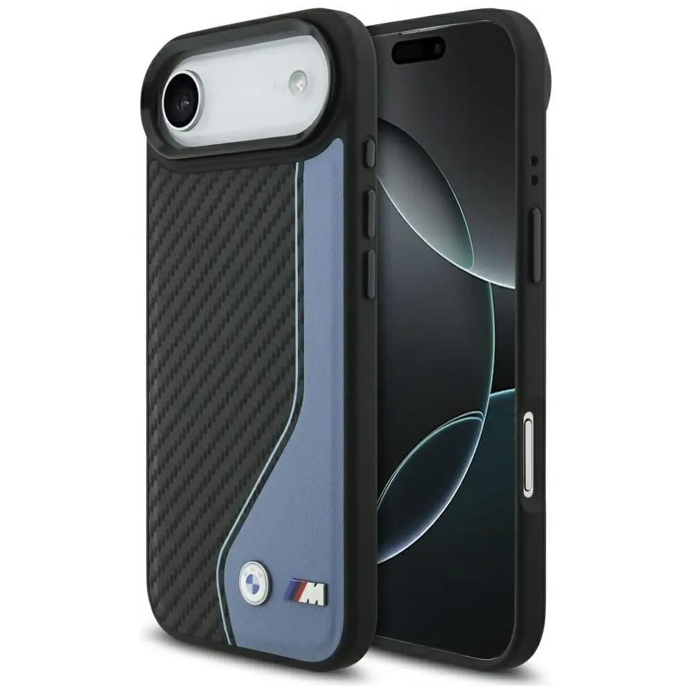 Etui BMW M Carbon Logo MagSafe do Apple iPhone Air niebieski