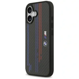 Etui BMW M Kevlar Lines & Logo MagSafe do Apple iPhone 17 czarny