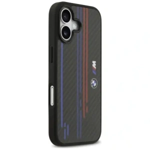 Etui BMW M Kevlar Lines & Logo MagSafe do Apple iPhone 17 czarny