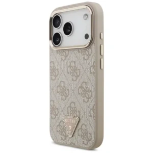 Etui Guess 4G Triangle Logo MagSafe do Apple iPhone 17 Pro różowy złoty