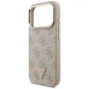 Etui Guess 4G Triangle Logo MagSafe do Apple iPhone 17 Pro różowy złoty