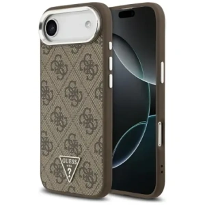 Etui Guess 4G Triangle Logo MagSafe do Apple iPhone Air brązowy srebrny