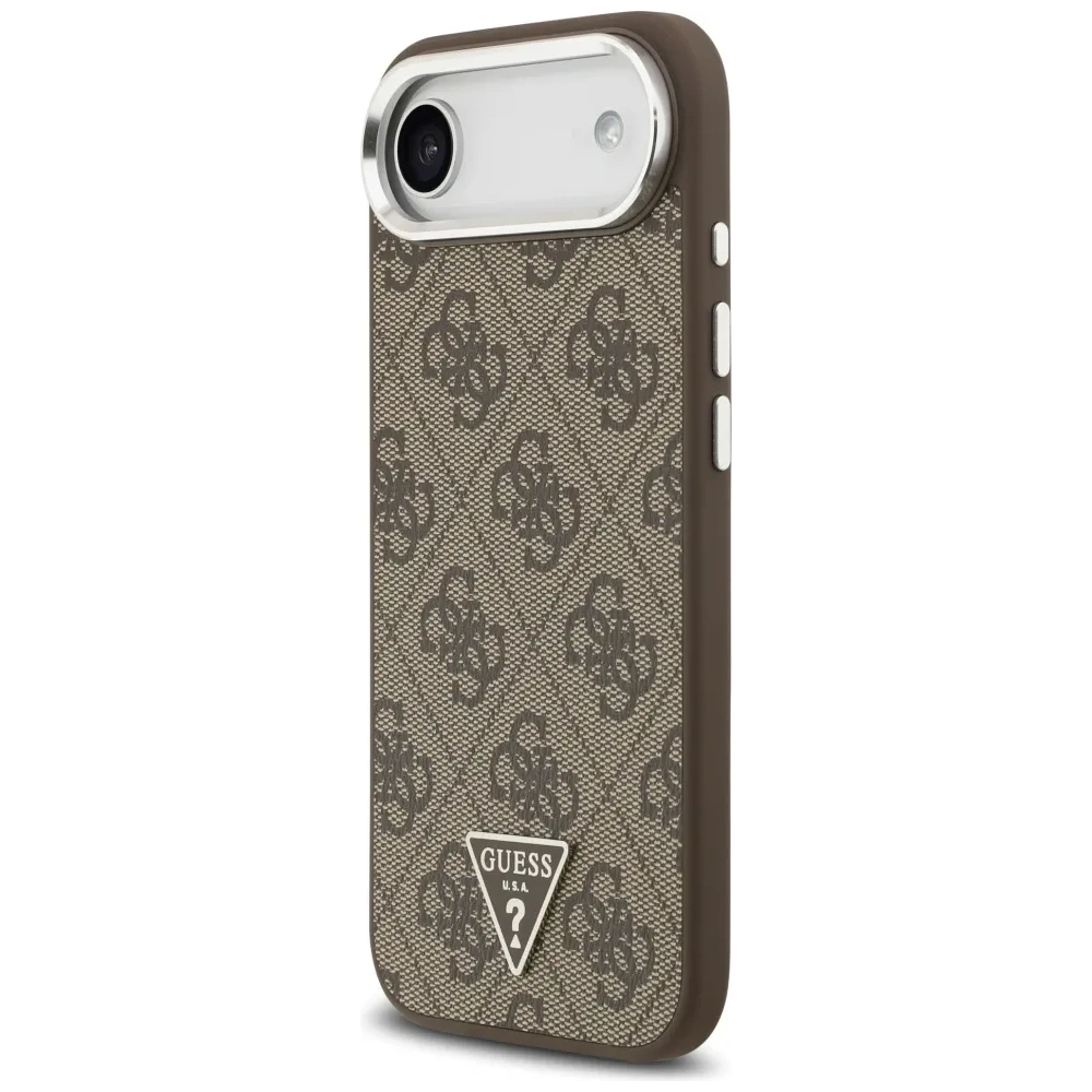 Etui Guess 4G Triangle Logo MagSafe do Apple iPhone Air brązowy srebrny