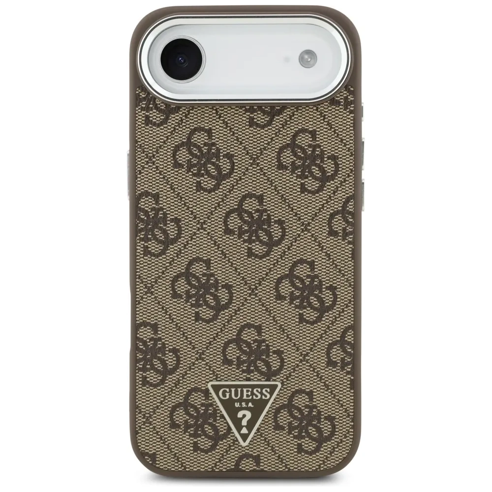 Etui Guess 4G Triangle Logo MagSafe do Apple iPhone Air brązowy srebrny