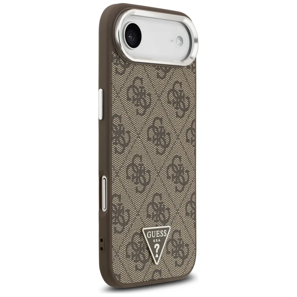 Etui Guess 4G Triangle Logo MagSafe do Apple iPhone Air brązowy srebrny
