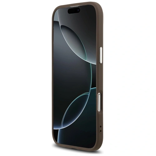 Etui Guess 4G Triangle Logo MagSafe do Apple iPhone Air brązowy srebrny