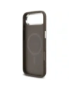 Etui Guess 4G Triangle Logo MagSafe do Apple iPhone Air brązowy srebrny