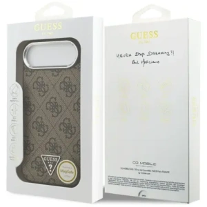 Etui Guess 4G Triangle Logo MagSafe do Apple iPhone Air brązowy srebrny