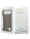 Etui Guess 4G Triangle Logo MagSafe do Apple iPhone Air brązowy srebrny