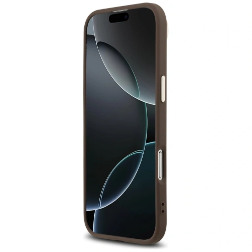 Etui Guess 4G Triangle Logo MagSafe do Apple iPhone Air brązowy złoty