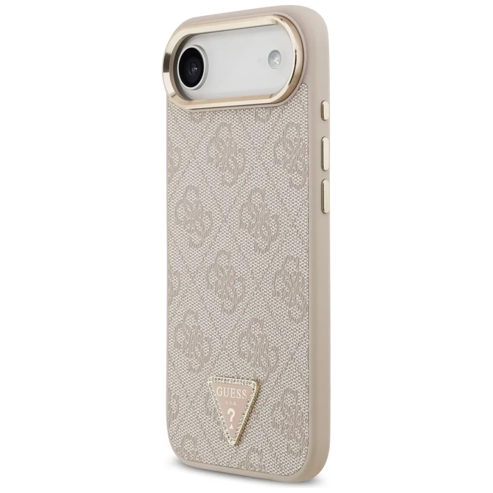 Etui Guess 4G Triangle Logo MagSafe do Apple iPhone Air różowy złoty