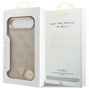 Etui Guess 4G Triangle Logo MagSafe do Apple iPhone Air różowy złoty