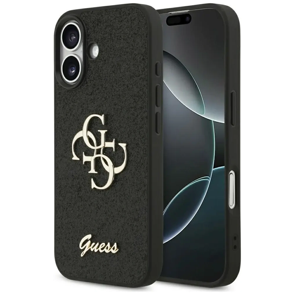 Etui Guess Fixed Glitter Big 4G do Apple iPhone 17 czarny