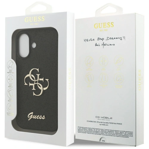 Etui Guess Fixed Glitter Big 4G do Apple iPhone 17 czarny