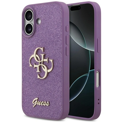Etui Guess Fixed Glitter Big 4G do Apple iPhone 17 liliowy