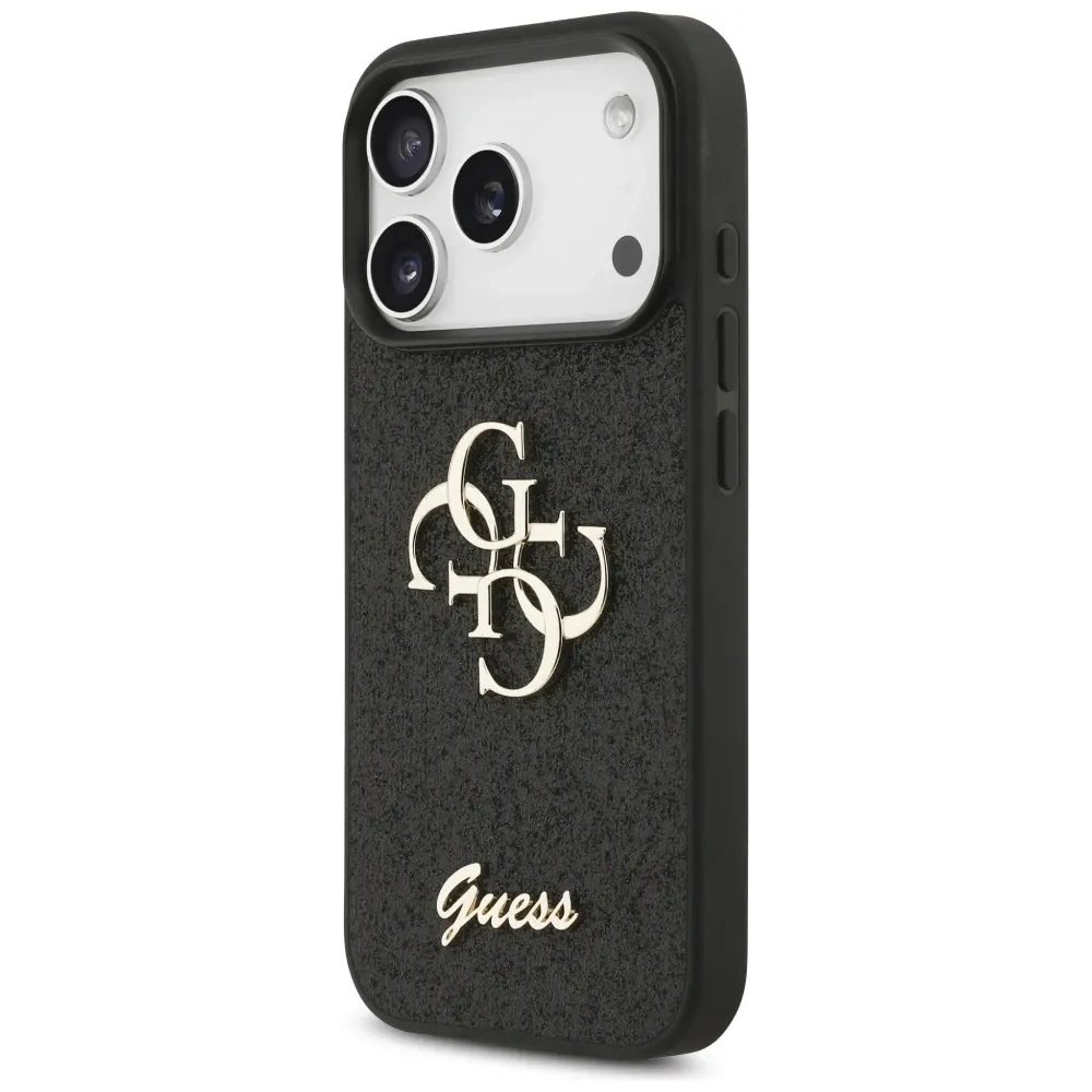 Etui Guess Fixed Glitter Big 4G do Apple iPhone 17 Pro czarny