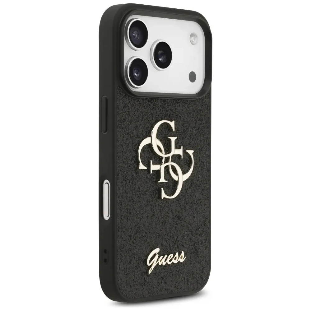 Etui Guess Fixed Glitter Big 4G do Apple iPhone 17 Pro czarny