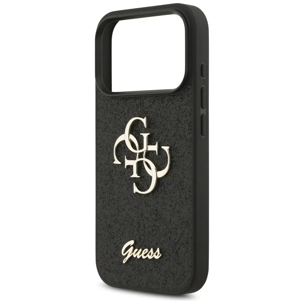 Etui Guess Fixed Glitter Big 4G do Apple iPhone 17 Pro czarny