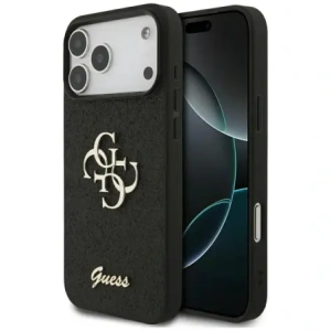 Etui Guess Fixed Glitter Big 4G do Apple iPhone 17 Pro Max czarny