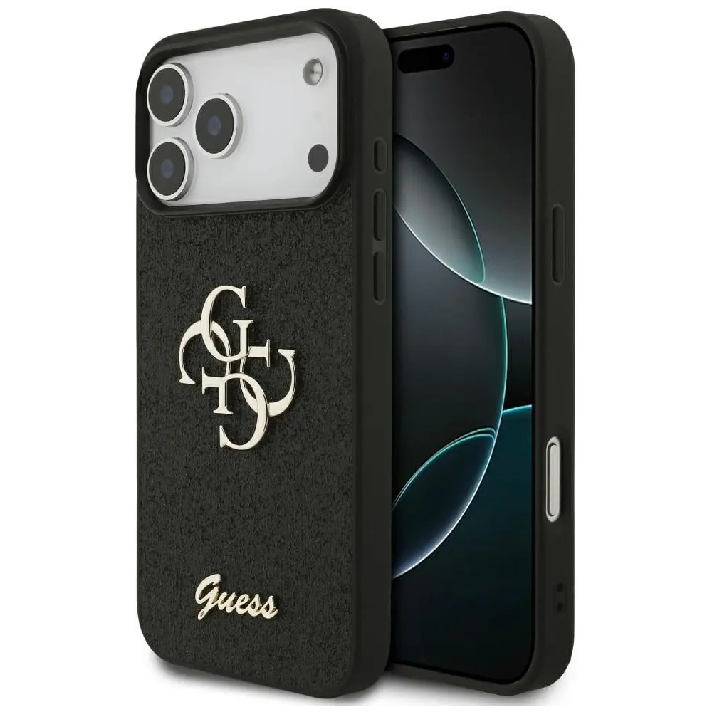 Etui Guess Fixed Glitter Big 4G do Apple iPhone 17 Pro Max czarny
